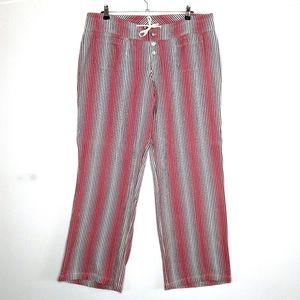 Sundance Gigi Striped Cotton Wide Leg Pants